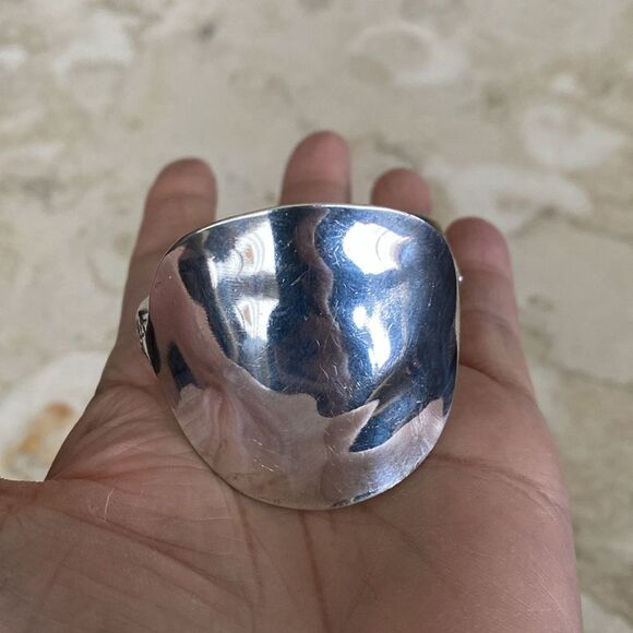 Gorham Sterling Silver Plate Handcrafted Spoon Cuff Bracelet - Picture 6 of 12